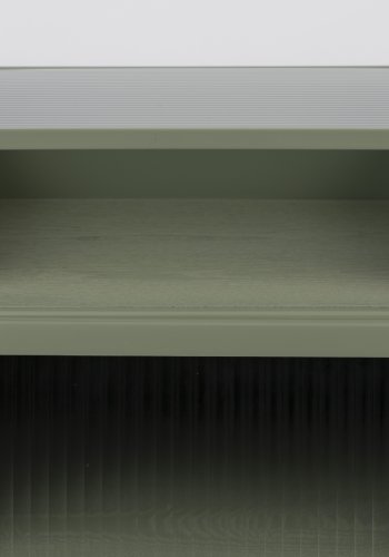 WHITE LABEL LIVING Herbe Lite skap, m. 1 dr og hyller - lysegrnn MDF/metall