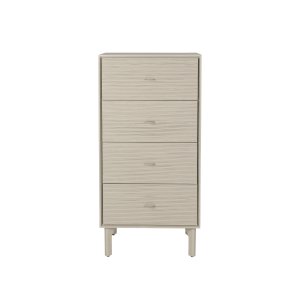 ZUIVER Morning kommode, m. 4 skuffer - gr rattan/MDF/akacietr