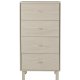 ZUIVER Morgen kommode, m. 4 skuffer - gr rotting/MDF/akasietre
