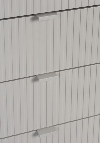 WHITE LABEL LIVING Cayo kommode, m. 4 skuffer - gr MDF og gr jern