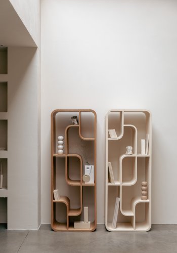 ZUIVER Seven bokhylle - beige eikefiner