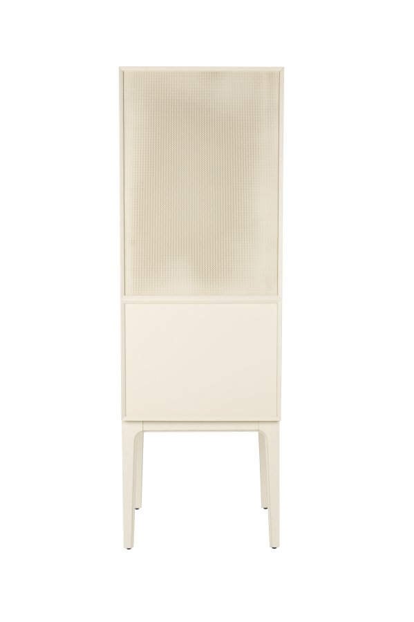 ZUIVER juniskap, m. 1 nettingdr og 3 hyller - beige metall og tre