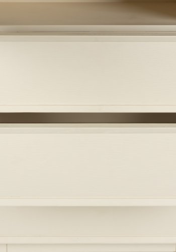 ZUIVER juniskap, m. 1 nettingdr, 1 hylle og 3 skuffer - beige metall og tre