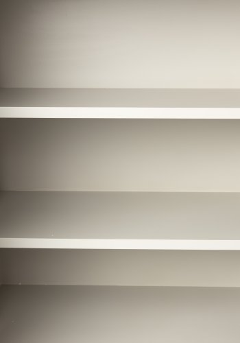 WHITE LABEL LIVING Funk Lav skab, m. 2 lger og 2 hylder - beige MDF og gr jern