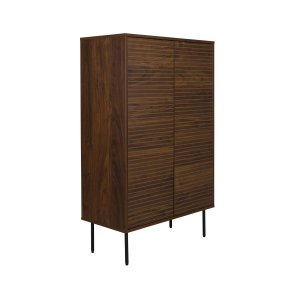 WHITE LABEL LIVING Stripes skp, med 2 dörrar och 3 hyllor - brun MDF och järn