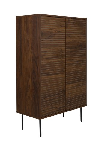 WHITE LABEL LIVING Stripes skap, med 2 drer og 3 hyller - brun MDF og jern