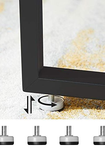 VASAGLE salongbord, rundt - brun sponplate og sort stl (88)