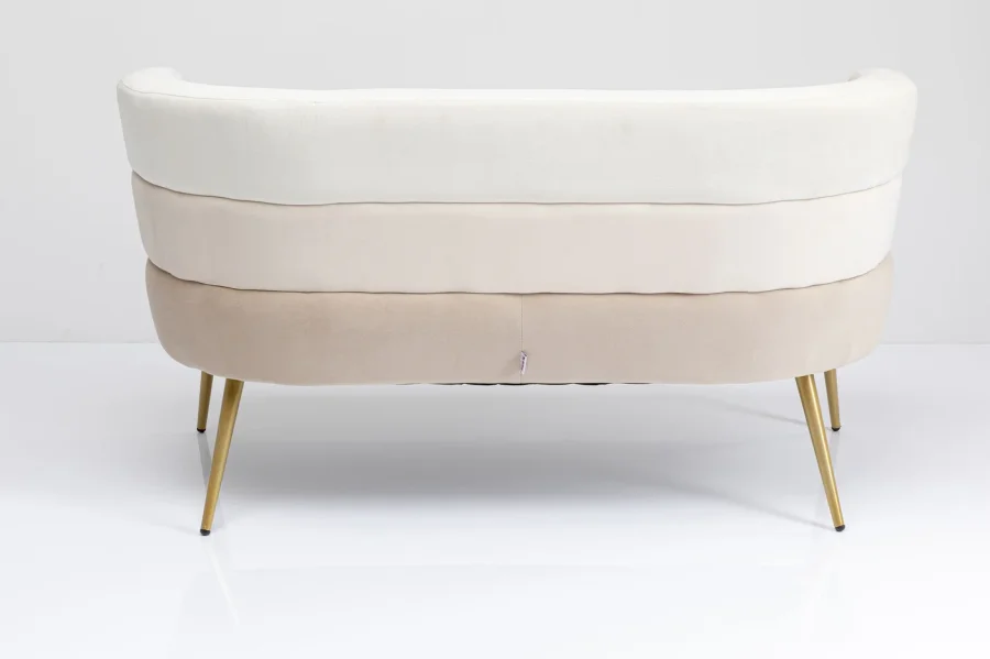KARE DESIGN Sandwich Cream 2 pers. sofa - creme polyester og stl