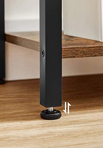 VASAGLE Bücherregal, m. 6 Regalböden – braune Spanplatte und schwarzer Stahl