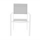 VENTURE DESIGN Copacabana Gartenstuhl mit Armlehnen - graues PVC und wei�es Aluminium