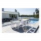 VENTURE DESIGN Copacabana Gartenstuhl mit Armlehnen - graues PVC und wei�es Aluminium