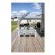 VENTURE DESIGN Copacabana Gartenstuhl mit Armlehnen - graues PVC und wei�es Aluminium