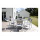 VENTURE DESIGN Copacabana Gartenstuhl mit Armlehnen - graues PVC und wei�es Aluminium