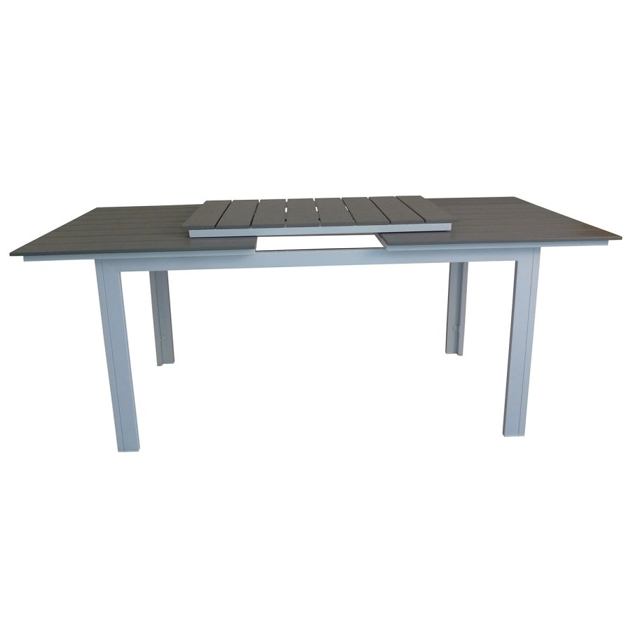 VENTURE DESIGN havest, m. Levels bord, m. udtrk og 6 Albany 5:pos. stole - aintwood/alu