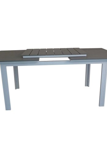 VENTURE DESIGN rektangulr Levels havebord m. udtrk - gr, hvid aluminium (229/310x100) 