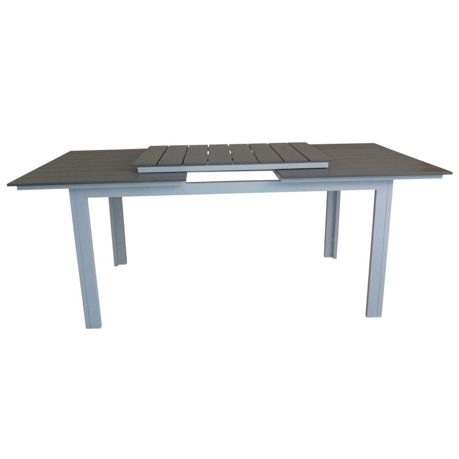 VENTURE DESIGN rektangulr Levels havebord m. udtrk - gr, hvid aluminium (229/310x100) 