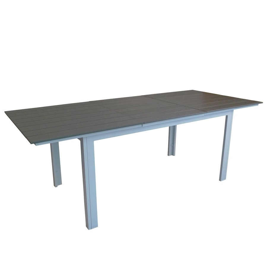 VENTURE DESIGN havest, m. Levels bord, m. udtrk og 6 Parma stole, m. armln - alu/aintwood 