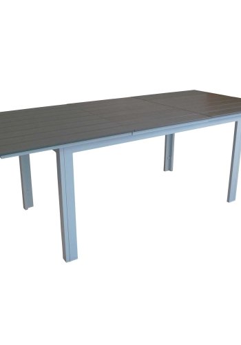 VENTURE DESIGN rektangulr Levels havebord m. udtrk - gr, hvid aluminium (229/310x100) 