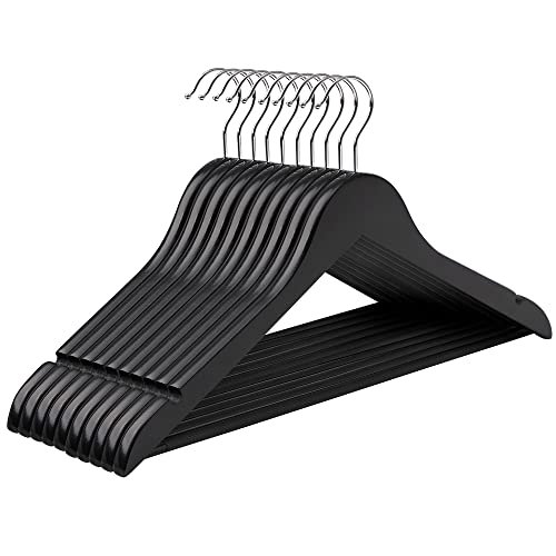 SONGMICS kleshenger, skulderhakk, sklisikker bussstang, 360° svingbar krok - svart lnnetre (sett med 10 stk)