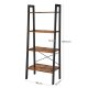 VASAGLE stigestativ, m. 4 hyller - rustikk brun sponplate og sort st�l
