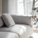ROWICO Falkner soffa 3-sits ljusbeige tyg Oscar #1 (c3)