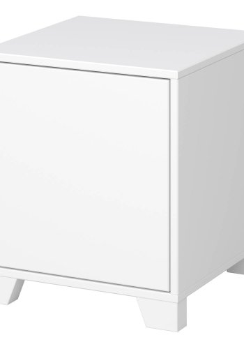 STEENS Loke sengebord til teenager, m. 1 lge - hvid MDF (40x39,5)