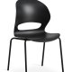 Linea spisebordstol - svart PVC og svart metall