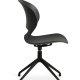 Linea spisebordsstol, med dreiefunksjon - sort PVC og sort metall