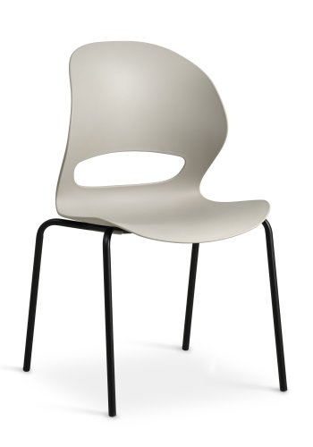 Linea spisestuestol - stein PVC og svart metall