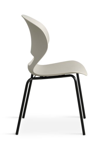 Linea spisestuestol - stein PVC og svart metall