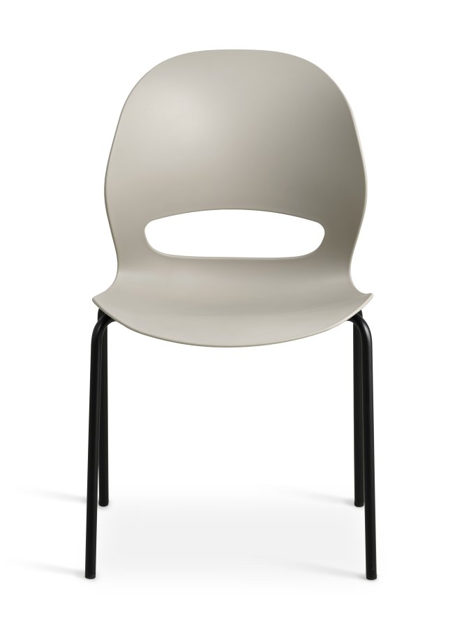 Linea spisestuestol - stein PVC og svart metall