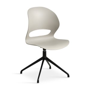 Linea spisebordsstol, m. drejefunktion - stone PVC og sort metal