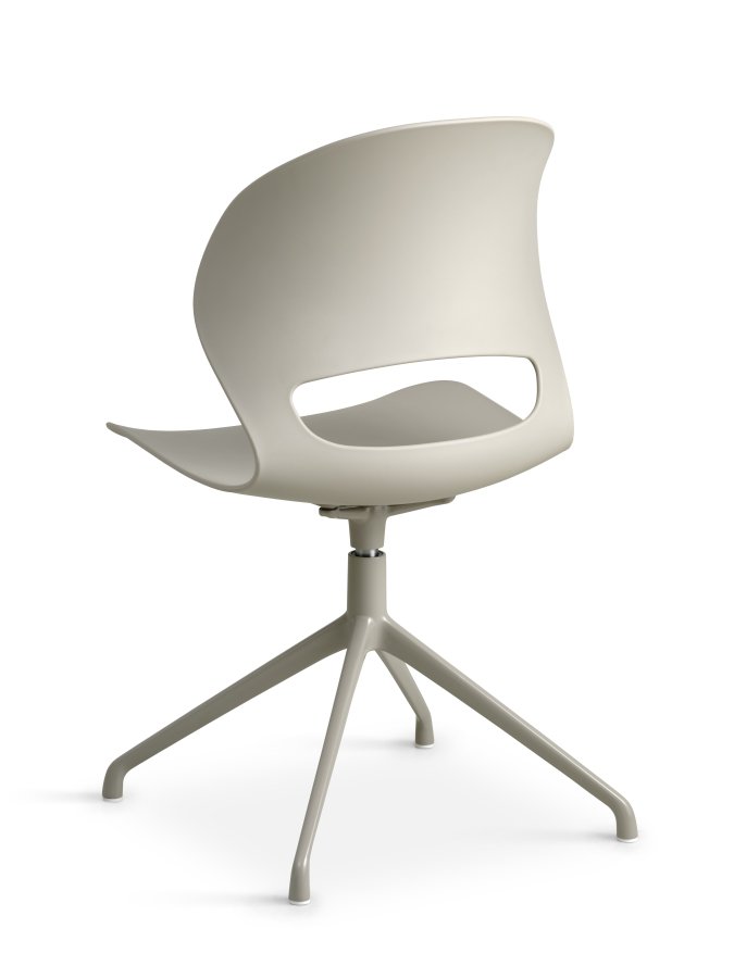 Linea spisebordsstol, med svingfunksjon - stein PVC og steinmetall