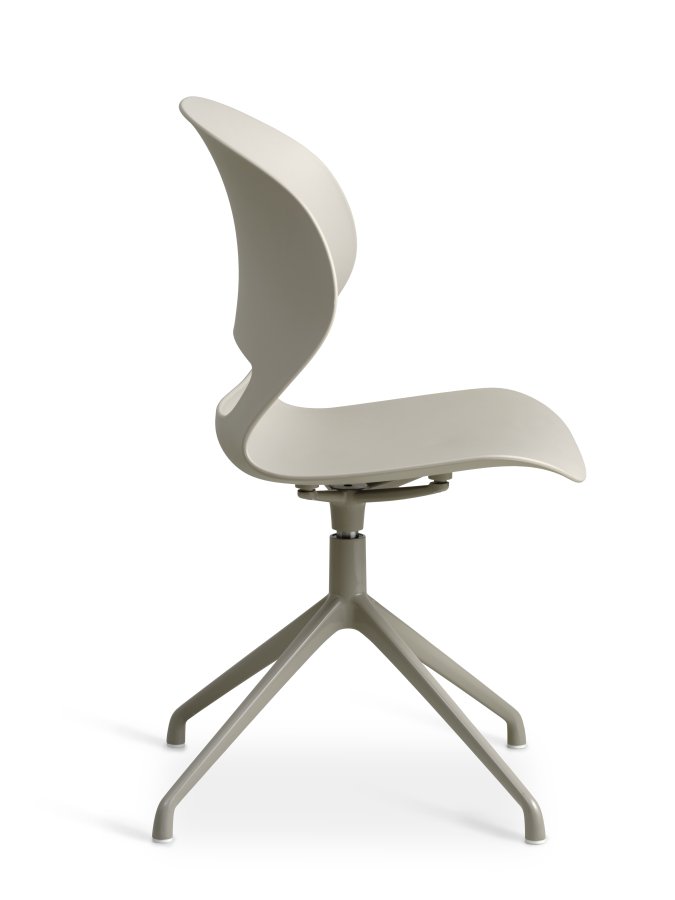 Linea spisebordsstol, med svingfunksjon - stein PVC og steinmetall