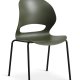 Linea spisestuestol - oliven PVC og svart metall