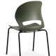 Linea spisestuestol - oliven PVC og svart metall