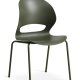 Linea spisebordstol - oliven PVC og olivenmetall