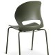 Linea spisebordstol - oliven PVC og olivenmetall