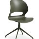 Linea spisebordstol, med svingfunksjon - oliven PVC og olivenmetall