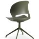 Linea spisebordstol, med svingfunksjon - oliven PVC og olivenmetall