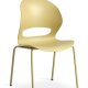 Linea spisebordstol - sennepsgul PVC og sennepsgul metall