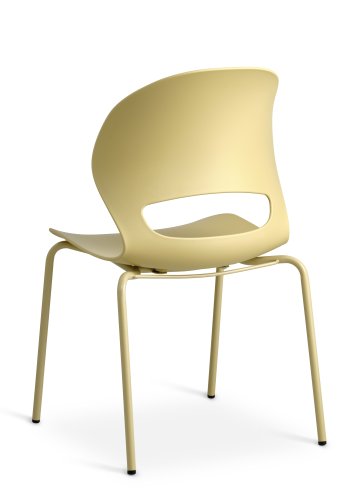 Linea spisebordstol - sennepsgul PVC og sennepsgul metall