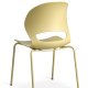 Linea spisebordstol - sennepsgul PVC og sennepsgul metall