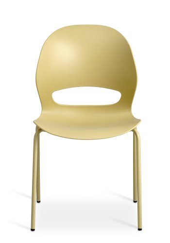 Linea spisebordstol - sennepsgul PVC og sennepsgul metall
