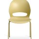 Linea spisebordstol - sennepsgul PVC og sennepsgul metall