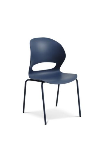 Linea spisestuestol - denimbl polypropylen og denimbltt metall