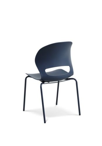 Linea spisestuestol - denimbl polypropylen og denimbltt metall