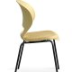 Esszimmerstuhl Linea, mit senfgelbem Stoffkissen – senfgelbes PVC und schwarzes Metall