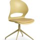 Linea spisebordsstol, med dreiefunksjon og sennepsgul stoffpute - sennepsgul PVC og sennepsgul metall