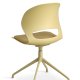 Linea spisebordsstol, med dreiefunksjon og sennepsgul stoffpute - sennepsgul PVC og sennepsgul metall